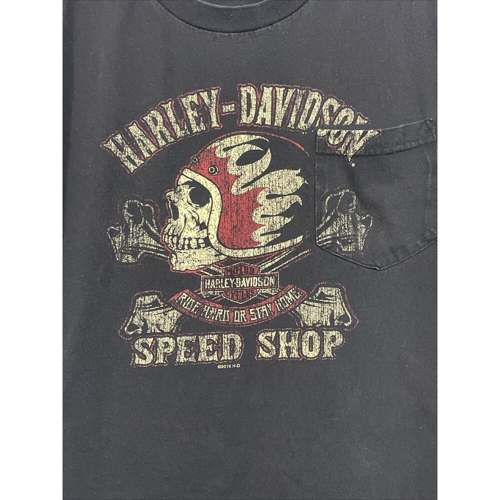 Harley Davidson Classic Black Double Sided Cozumel Mexico “Speed Shop” Size 2XL